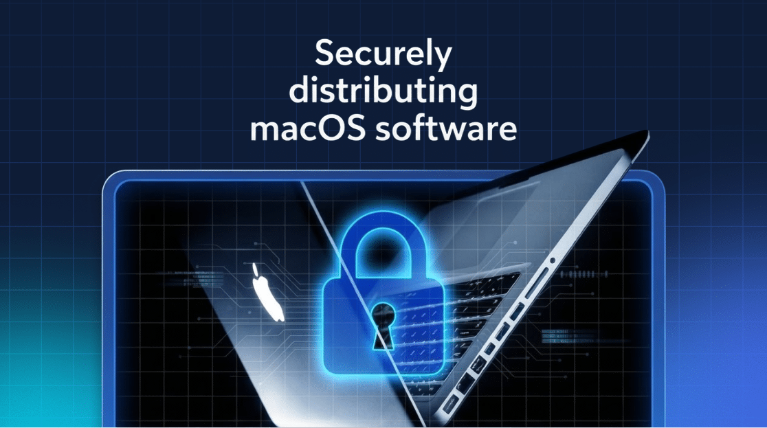 Securely distributing mac software package on a laptop